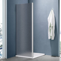 Боковая часть душ. ограждения SANTREK AQUA Lea- SP-800-G-Chrome 800*1850 стекло Грейп 5мм, профиль Хром