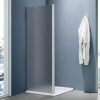 Боковая часть душ. ограждения SANTREK AQUA Lea- SP-900-G-Chrome 900*1850 стекло Грейп 5мм, профиль Хром