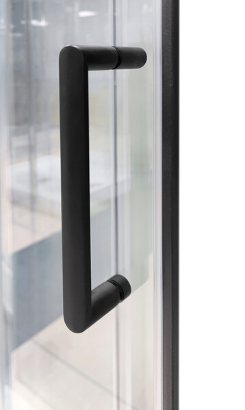 Душевое ограждение SANTREK AQUA Lea-CR-1000-C-Matt Black 1000*1000*1850  Г-обр. стекло Прозр 5мм, профиль Чёрный 