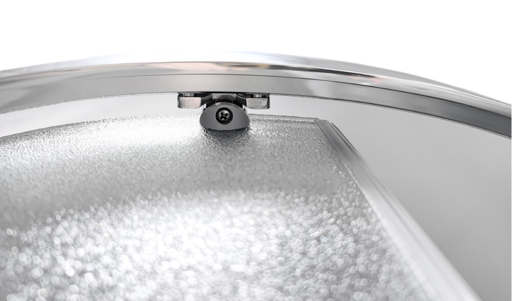 Душевое ограждение SANTREK AQUA Lea-R-1000-G-Chrome 1000*1000*1850 Радиус стекло Грейп 5мм, профиль Хром