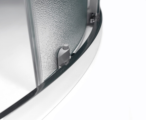 Душевое ограждение SANTREK AQUA Lea-R-1000-G-Chrome 1000*1000*1850 Радиус стекло Грейп 5мм, профиль Хром