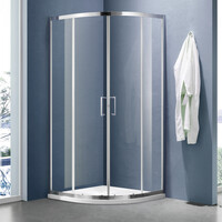 Душевое ограждение SANTREK AQUA Lea-R-1200-C-Chrome 1200*1200*1850 стекло Прозр 5мм, профиль Хром***