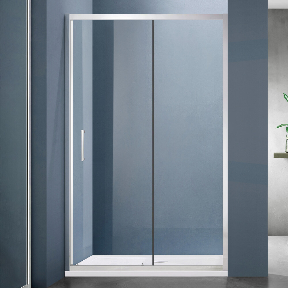 Душевое ограждение SANTREK AQUA Lea- DF-1200-C-Chrome 1200*1850 Прямое стекло Прозр 5мм, профиль Хром  