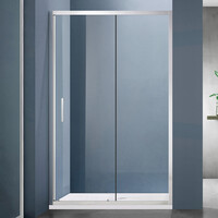 Душевое ограждение SANTREK AQUA Lea- DF-1200-C-Chrome 1200*1850 Прямое стекло Прозр 5мм, профиль Хром  