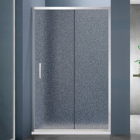 Душевое ограждение SANTREK AQUA Lea- DF-1300-G-Chrome 1300*1850 Прямое стекло Грейп 5мм, профиль Хром