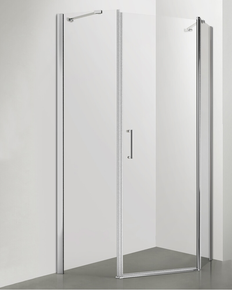 Душевое ограждение SANTREK AQUA Luna- PNT-900-C- Chrome 900*900*1850 стекло Прозр. 5мм, профиль Хром