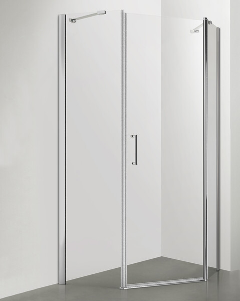 Душевое ограждение SANTREK AQUA Luna- PNT-900-C- Chrome 900*900*1850 стекло Прозр. 5мм, профиль Хром