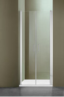 Душевое ограждение SANTREK AQUA Luna- 2DP-1000-C-Chrome 1000*1850 Прямое, стекло Прозр. 5мм, профиль Хром 