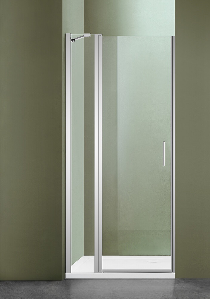 Душевое ограждение SANTREK AQUA Luna-DF-1100-C-Chrome 1100*1850 Прямое, стекло Прозр. 5мм, профиль Хром