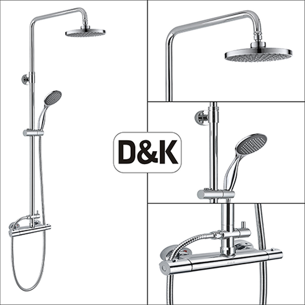 DA2153701B07  Душевая система термостатическая D&K ХРОМ