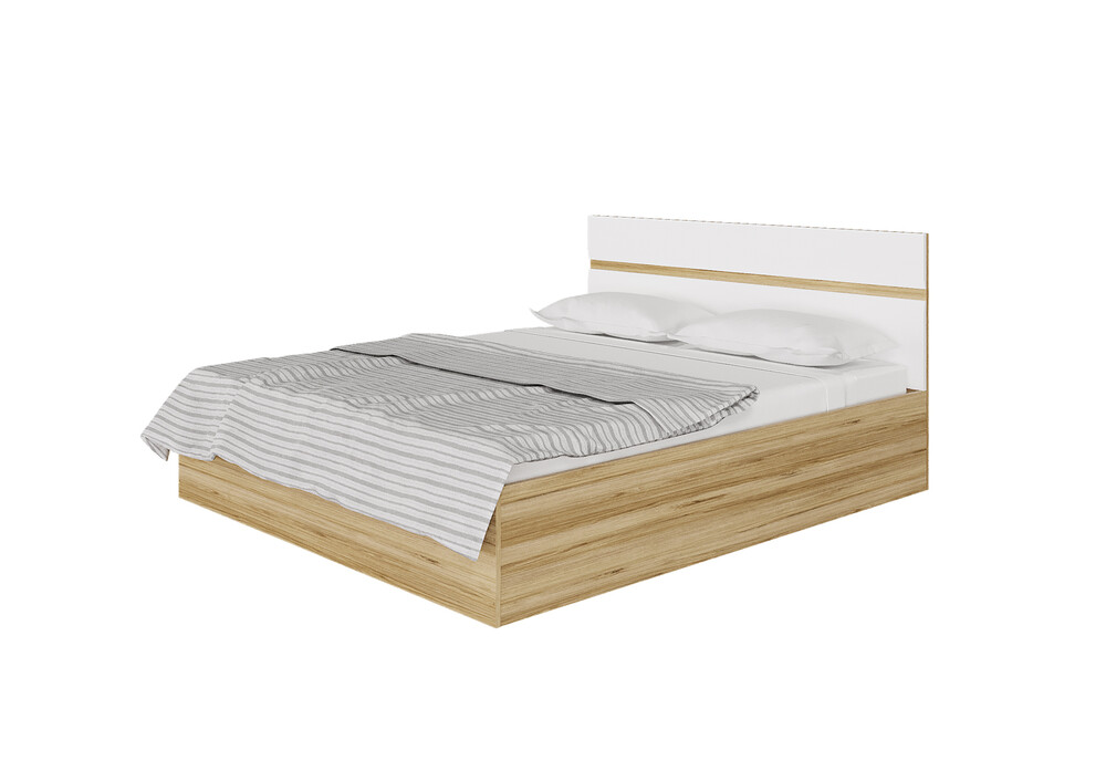 КОРПУС Кровать 1,4м "Ненси "(крафт золото) БЕЗ НАСТИЛА (3 места)