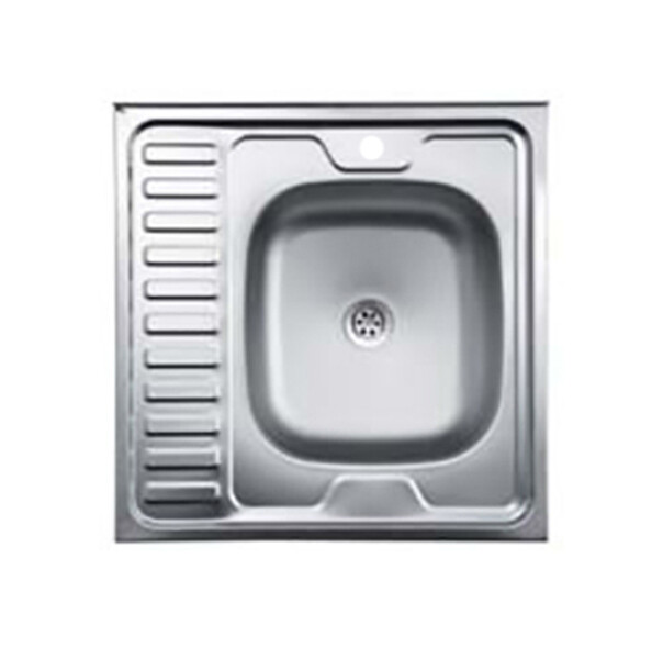 Мойка нерж 600х600х160 т.0,6 правая (без сифона 1 1/2) РОССИЯ