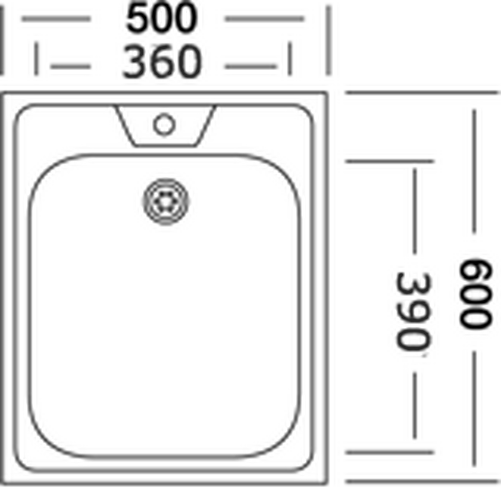 Мойка нерж 500х600х160 т.0,6 (без сифона 1 1/2) РОССИЯ