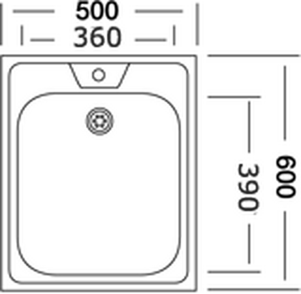 Мойка нерж 500х600х160 т.0,6 (без сифона 1 1/2) РОССИЯ