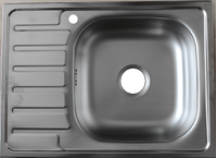 Мойка нерж врезная 48х66х16 т.0,6 правая (+бол. сифон) РОССИЯ