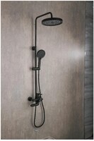 2417-6 Душевая система Frap ,с верхним душем и ручной лейкой (черный)