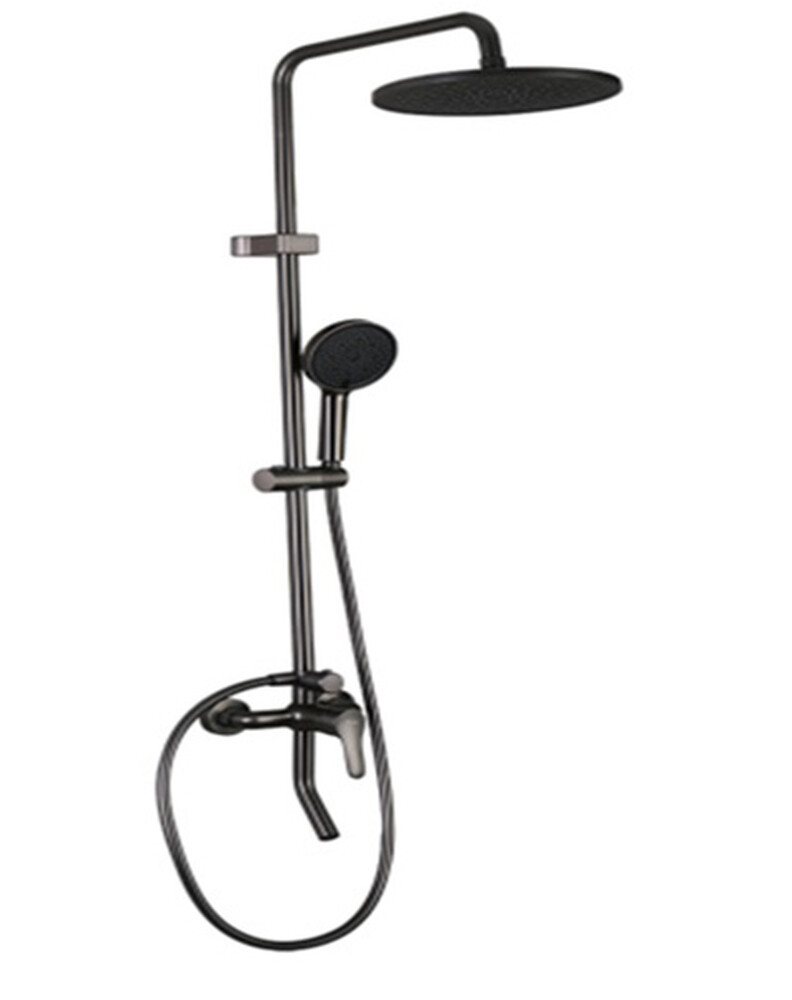 24011-9 Душевая система Frap ,с верхним душем и ручной лейкой (оруж сталь)