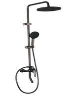 24011-9 Душевая система Frap ,с верхним душем и ручной лейкой (оруж сталь)