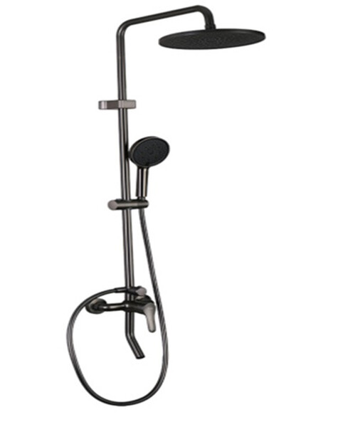 24011-9 Душевая система Frap ,с верхним душем и ручной лейкой (оруж сталь)