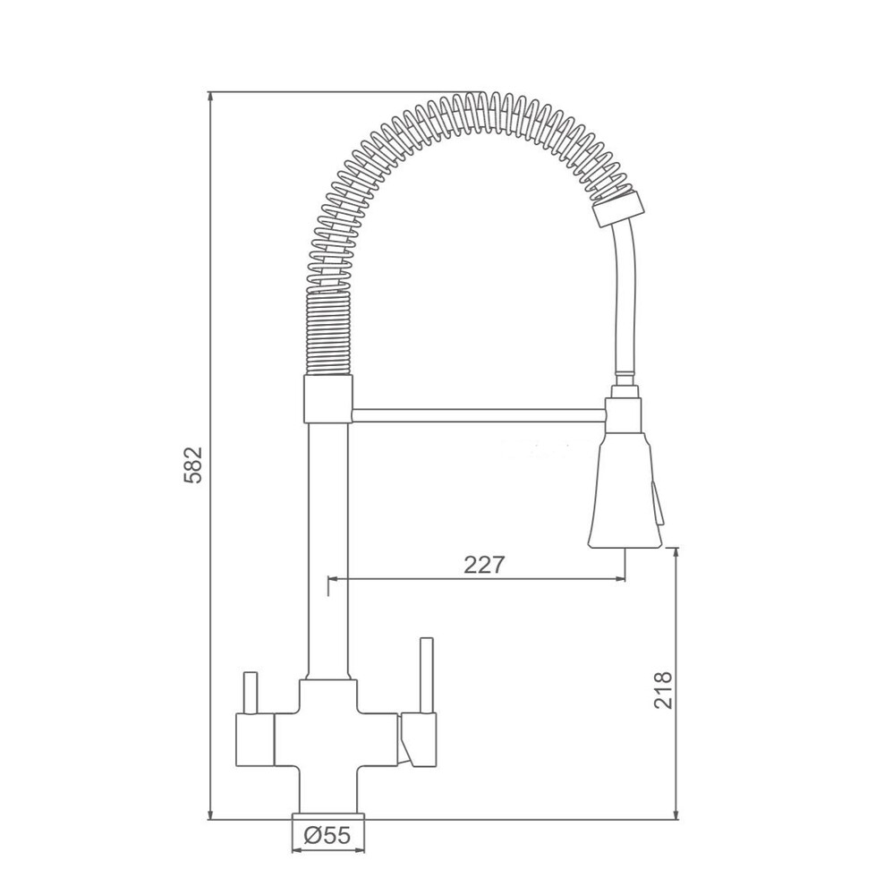 G4398-66 Cмеситель Кухня GAPPO d-35 c подключением фильтра питьевой воды (черный)