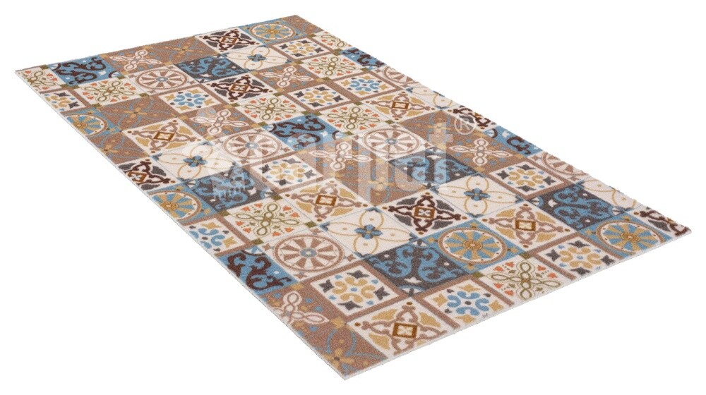 Коврик вырезной icarpet PRINT антискользящий (104) "Плитка Азулежу" 80х120