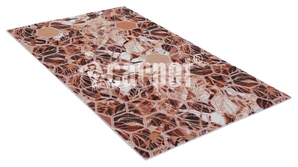 Коврик вырезной icarpet PRINT антискользящий (109) "Соты Флора" 80х120 коричневый