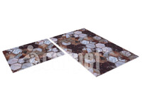 Набор ковриков вырезных icarpet PRINT антискользящих (107) "Соты Фэншуй" 60х100+60х50