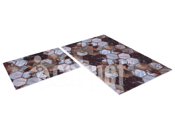 Набор ковриков вырезных icarpet PRINT антискользящих (107) "Соты Фэншуй" 60х100+60х50