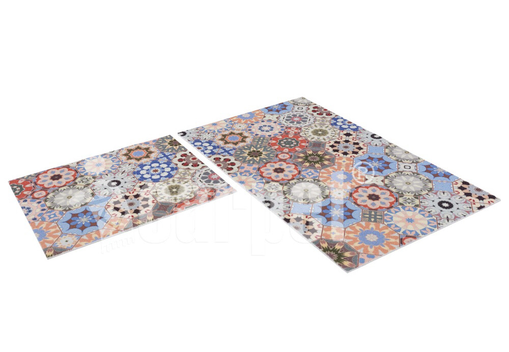 Набор ковриков вырезных icarpet PRINT антискользящих (108) "Плитка Паласио" 60х100+60х50 АКЦИЯ