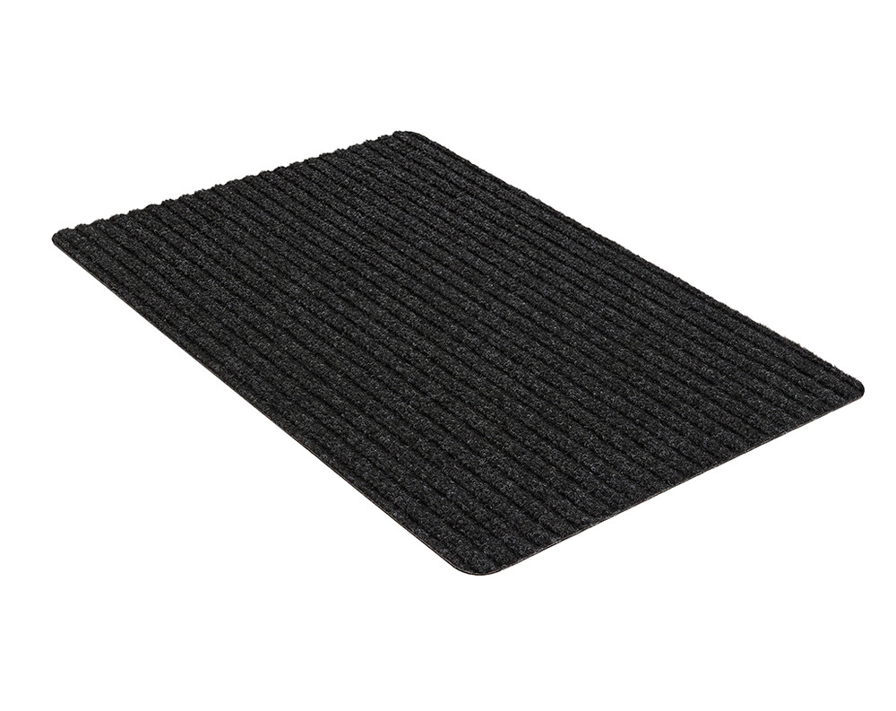 Коврик придверный влаговпитывающий icarpet Ребристый ТПР 40х60 антрацит