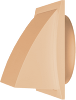 Выход стенной вытяжной с обратным клапаном SANTREK AIR 175х175 с фланцем D100, БЕЖЕВЫЙ (175К100ФВ)