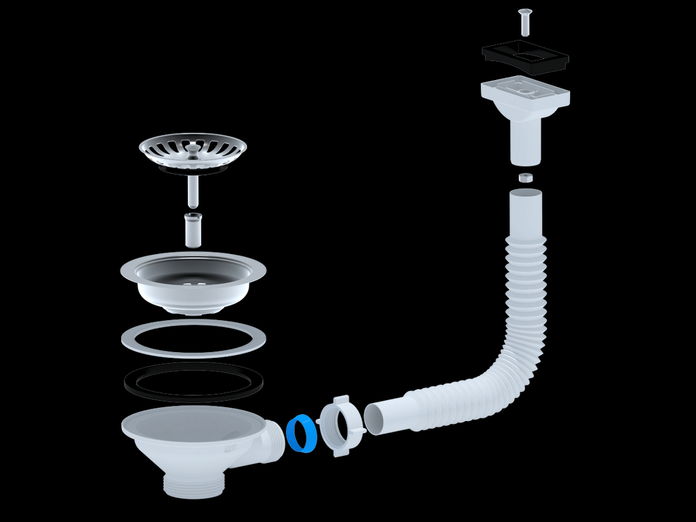 N310 Перелив для мойки АНИ Пласт 3 1/2 жесткий