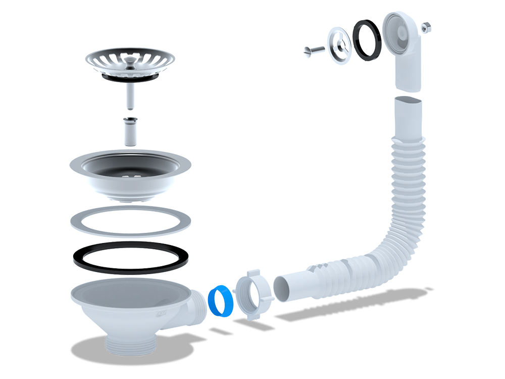 N320S Перелив для мойки АНИ Пласт 3 1/2 гибкий