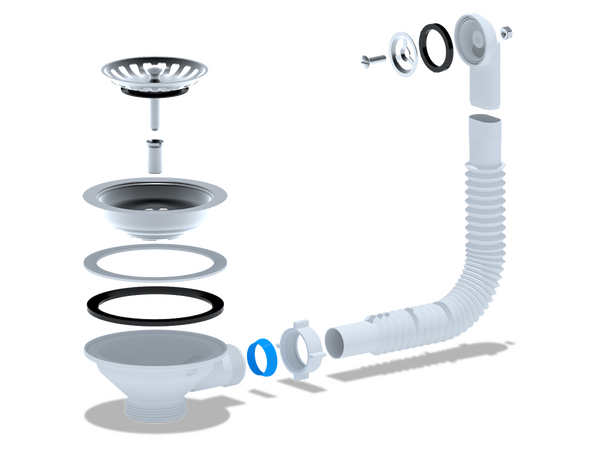 N320S Перелив для мойки АНИ Пласт 3 1/2 гибкий