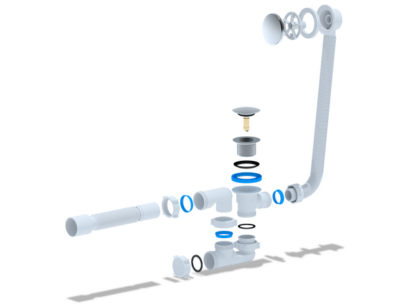 EС255G Сифон АНИ Пласт д/в клик-клак, рег с вып и перел г/т 375*40*40/50