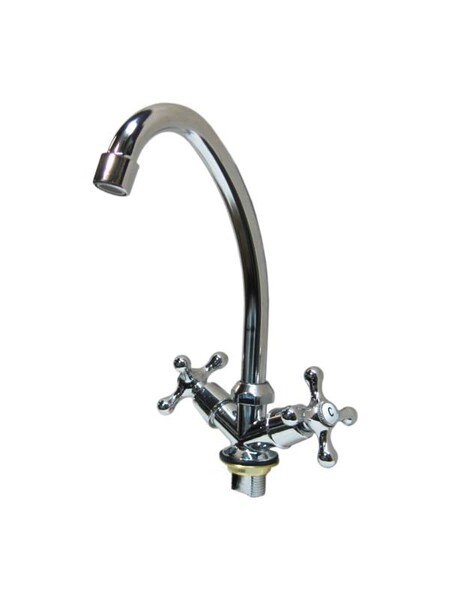 Смеситель Кухня DIABLO (рег.№377092) 1/2 рез (260-R 54) НА ГАЙКЕ Крест 