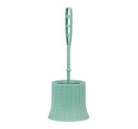 Ершик для унитаза на подставке ВЯЗАНИЕ Фисташковый ("М-пластика") (М 5019)
