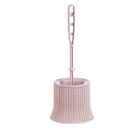 Ершик для унитаза на подставке ВЯЗАНИЕ Чайная роза ("М-пластика") (М 5019)