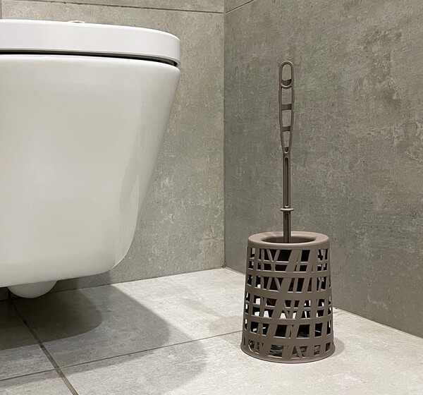 Ершик для унитаза на подставке ХАОС Французский серый ("М-пластика") (М 5025)