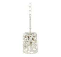 Ершик для унитаза на подставке ФЛОРА Белый ротанг ("М-пластика") (М 5026)