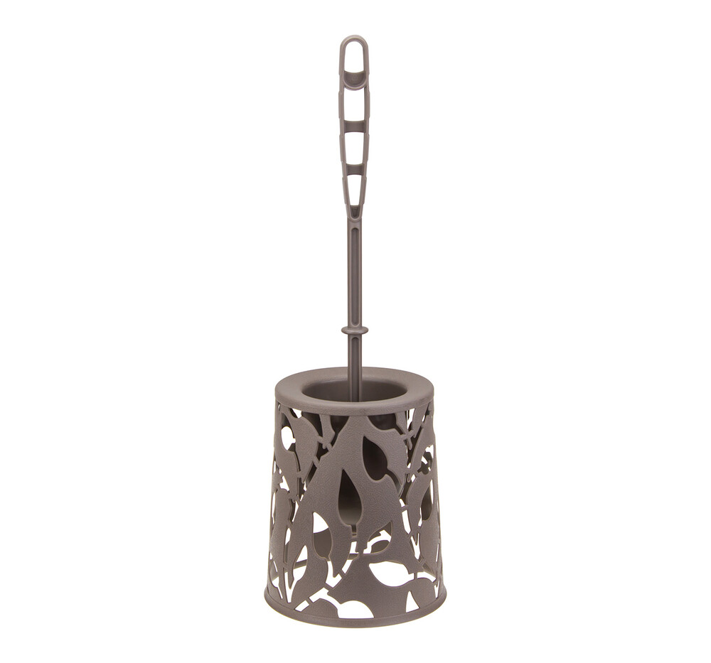 Ершик для унитаза на подставке ФЛОРА Французский серый ("М-пластика") (М 5026)