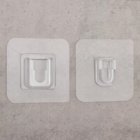 Крючок настенный двойной 6х6х,1 см, цвет прозрачный   5525486