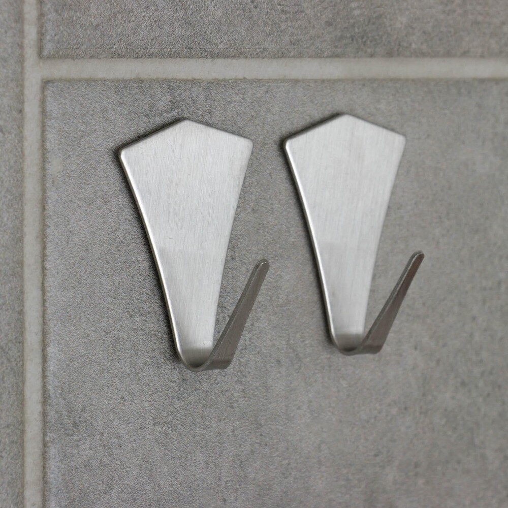 Набор крючков металлических на липучке 2 шт "Кристалл" 911897