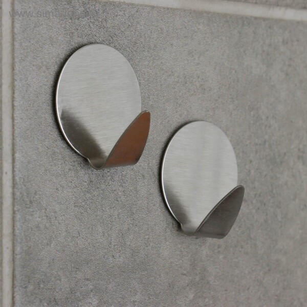 Набор крючков металлических на липучке 2 шт "Круг" 569590 