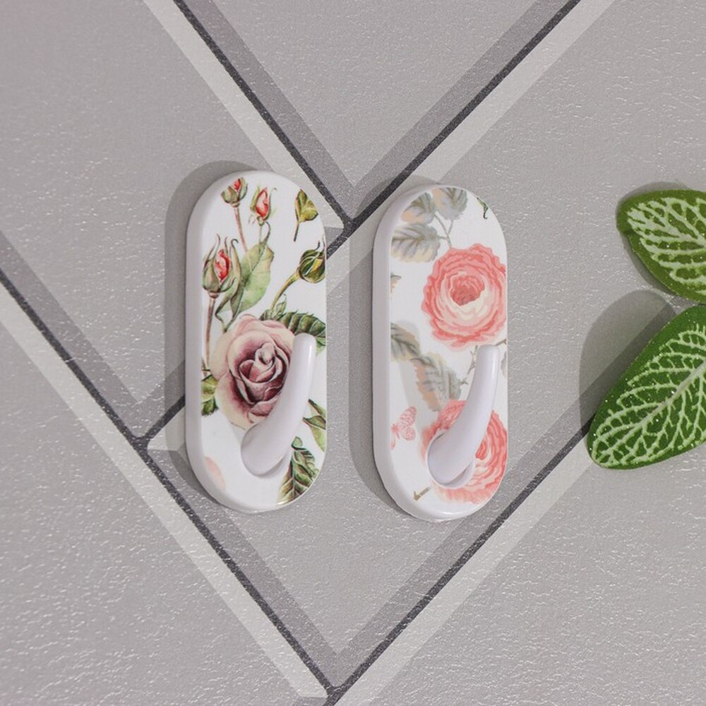 Набор крючков на липучке 2 шт "Цветы" цвет МИКС, форма МИКС 2425427