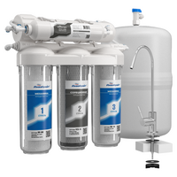 Фильтр проточный Аквабрайт Осмо 5 ступеней, с-ма обратного осмоса под мойку с краном + бак 12л АБФ-ОСМО-5