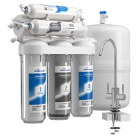 Фильтр проточный Аквабрайт Осмо 6 ступеней, с-ма обратного осмоса под мойку с краном + бак 12л АБФ-ОСМО-6