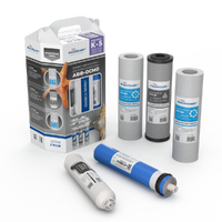 Комплект картриджей Аквабрайт Slim Line 10 К-5 ОСМО-5 с мембраной (ПП-5М, УГП-10, ПП-1, мембрана 75, УГА-ЛАЙН, ) КОМПЛЕКТ К-5  с Мембраной