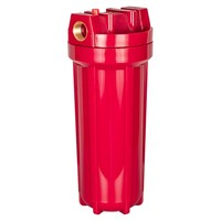 Фильтр магистральный Аквабрайт Slim Line 10 для горячей воды вход 1/2 (без картриджа) АБФ-ГОР-12