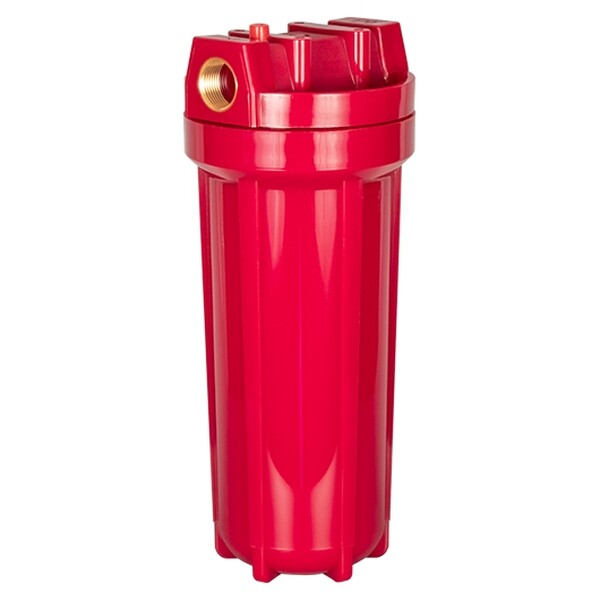 Фильтр магистральный Аквабрайт Slim Line 10 для горячей воды вход 3/4 (без картриджа) АБФ-ГОР-34